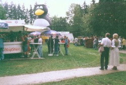 Pingu auf der Wiese